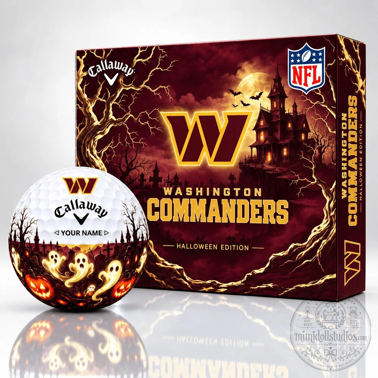 Washington Commanders Halloween Edition Personalized Golf Ball Set