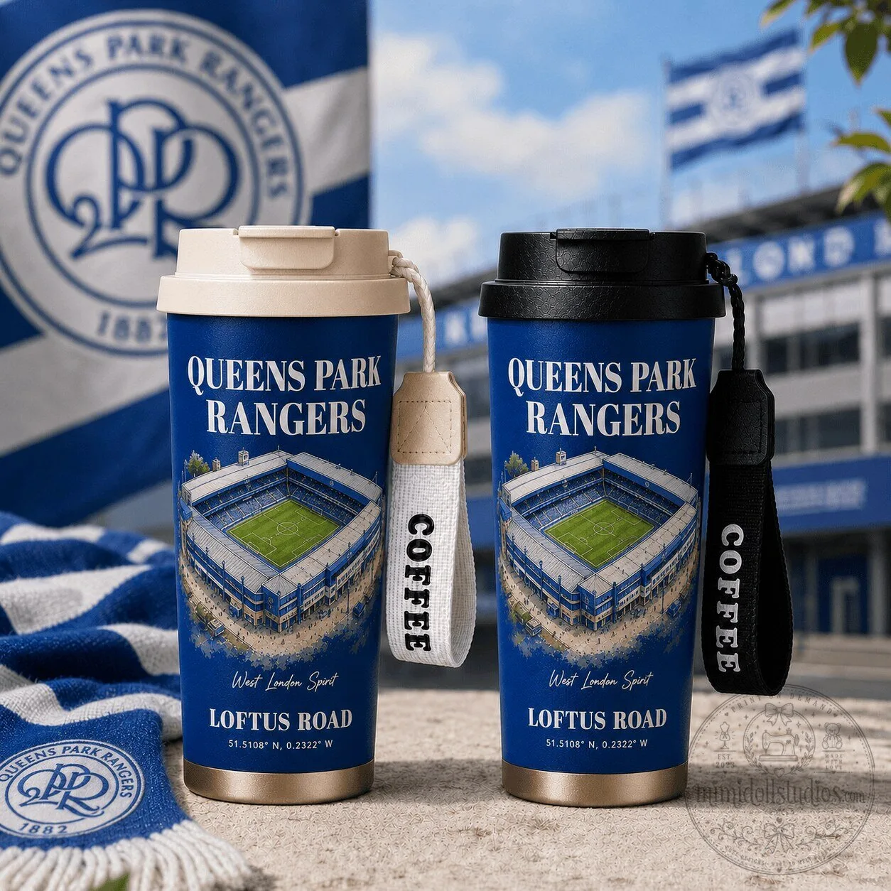 Queens Park Rangers Loftus Road Stadium Insulated Coffee Tumbler 1 Queens Park Rangers Loftus Road Stadium Insulated Coffee Tumbler