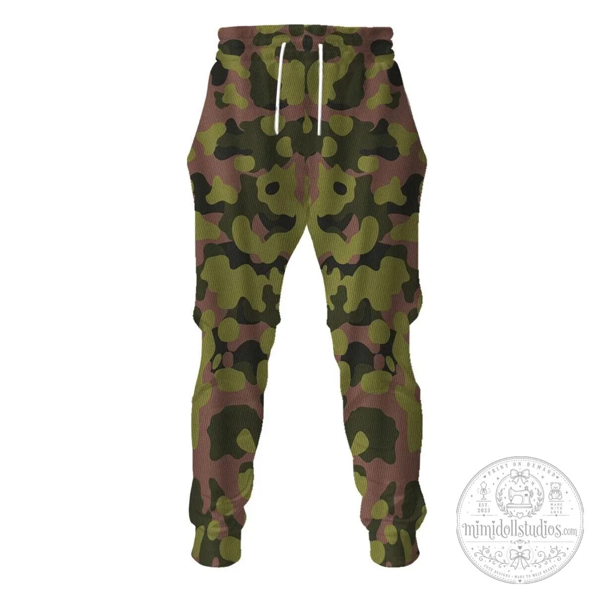 German World War II Waffen SS Oak Leaf Camouflage Hoodie and Pants Set 22 German World War II Waffen SS Oak Leaf Camouflage Hoodie and Pants Set