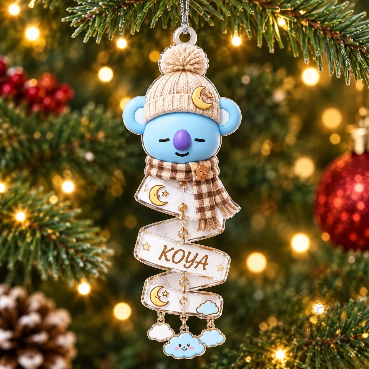 BT21 Koya Cozy Winter Christmas Tree Ornament Decoration
