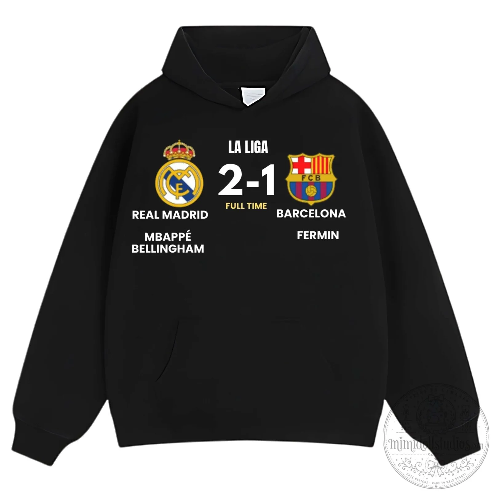 Real Madrid versus Barcelona La Liga Football Match Score T-Shirt 13 Real Madrid versus Barcelona La Liga Football Match Score T-Shirt