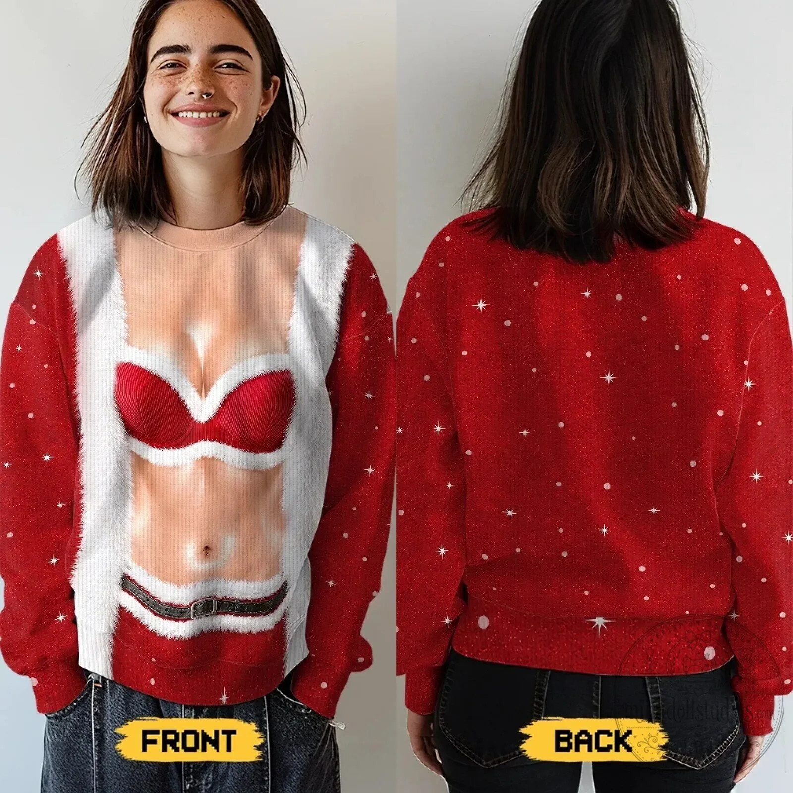 Funny Christmas Party Santa Costume Personalized Ugly Sweatshirt 9 Funny Christmas Party Santa Costume Personalized Ugly Sweatshirt