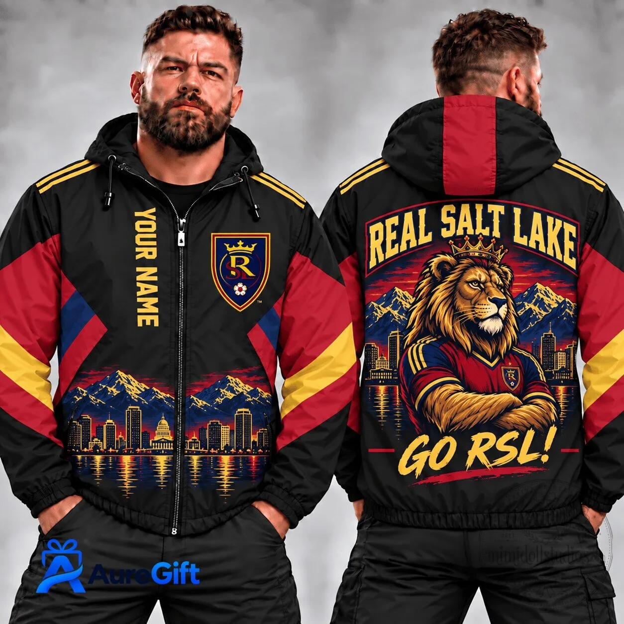 Real Salt Lake Soccer Team Personalized Outdoor Windbreaker Jacket
