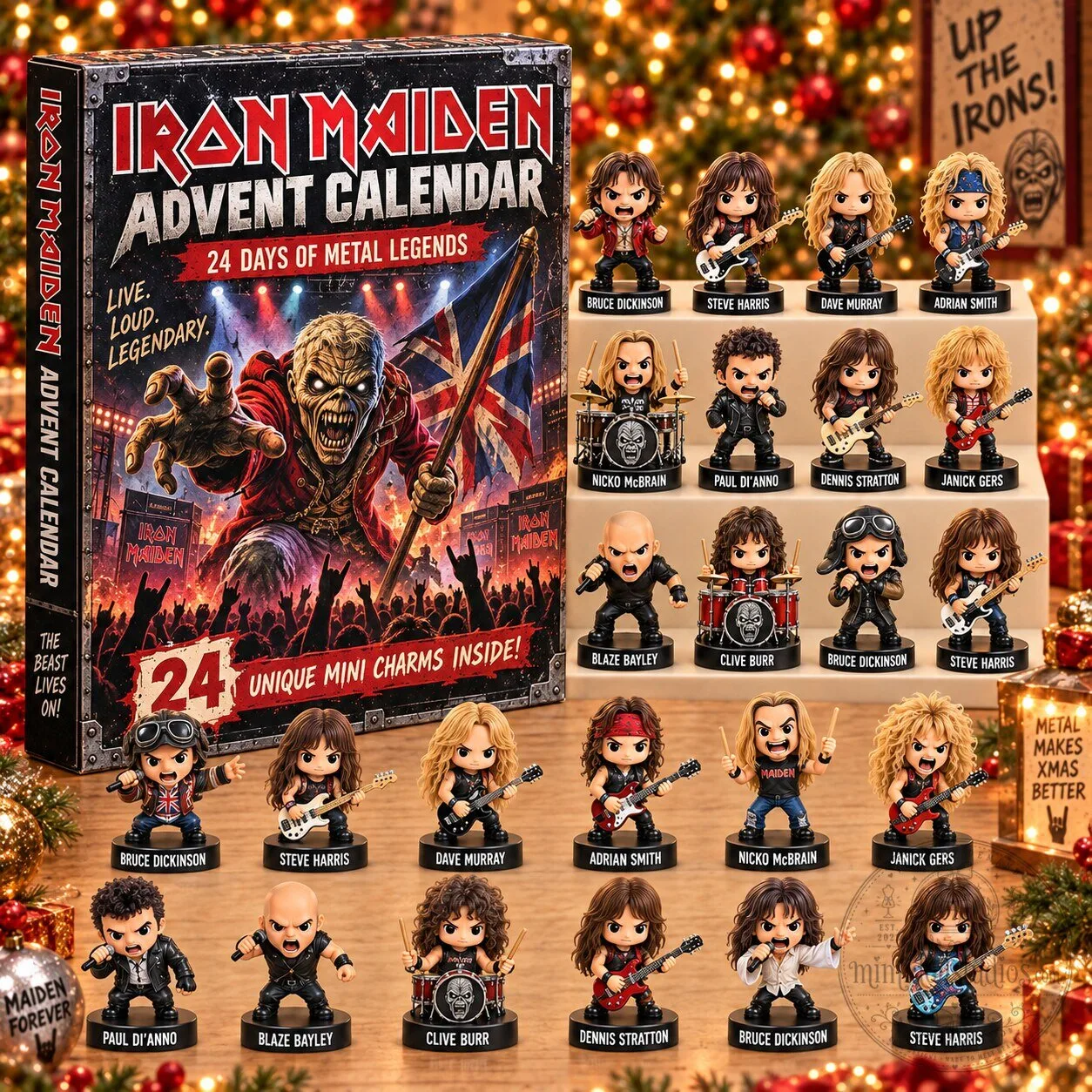 Iron Maiden 24 Days of Metal Legends Advent Calendar with Mini Charms