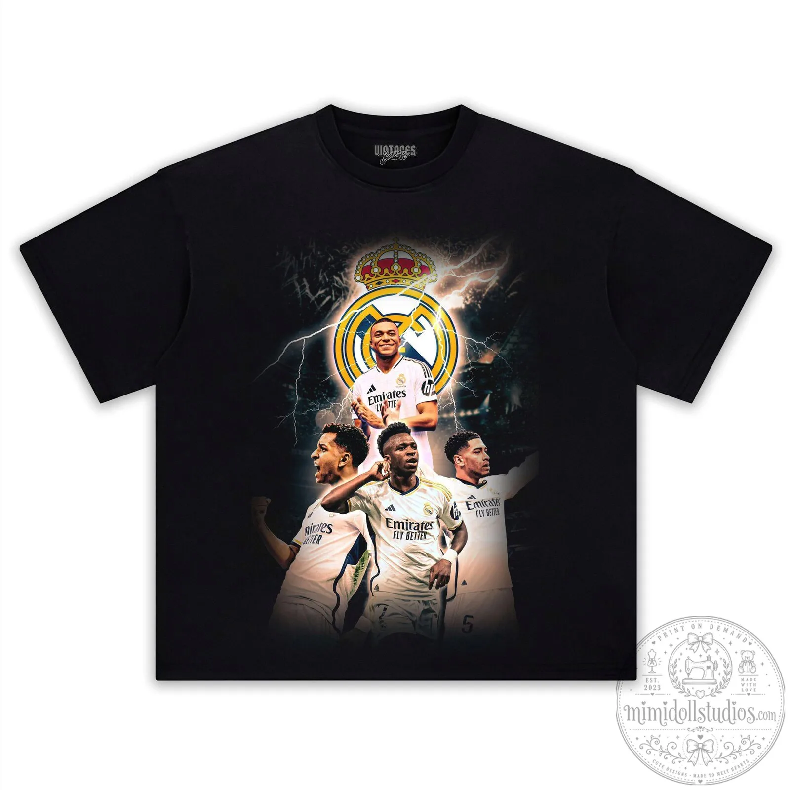 Real Madrid Football Club Players Team Black Graphic T-Shirt 19 Real Madrid Football Club Players Team Black Graphic T-Shirt
