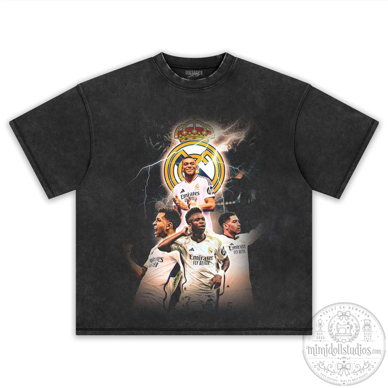 Real Madrid Football Club Players Team Black Graphic T-Shirt 20 Real Madrid Football Club Players Team Black Graphic T-Shirt