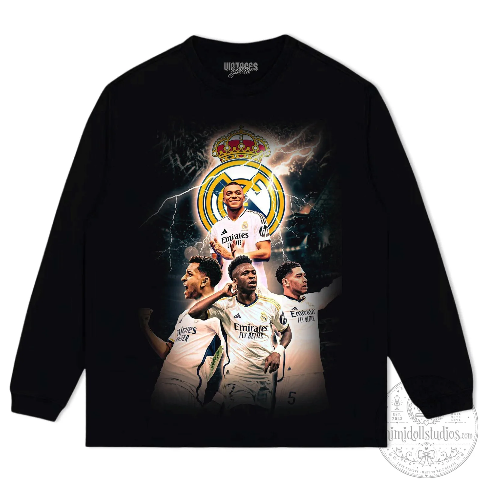 Real Madrid Football Club Players Team Black Graphic T-Shirt 21 Real Madrid Football Club Players Team Black Graphic T-Shirt