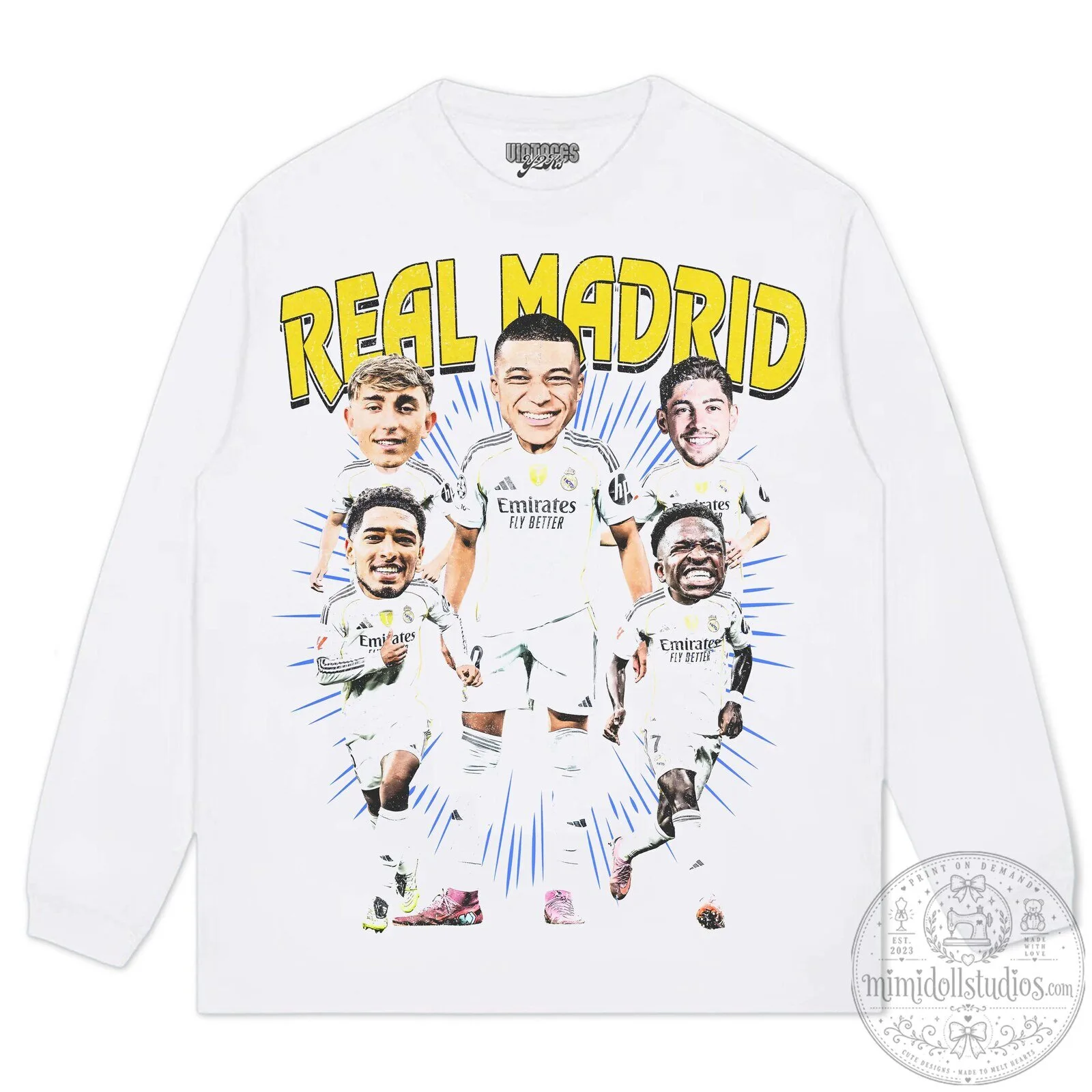 Real Madrid Football Club Caricature Players Black Graphic T-Shirt 34 Real Madrid Football Club Caricature Players Black Graphic T-Shirt