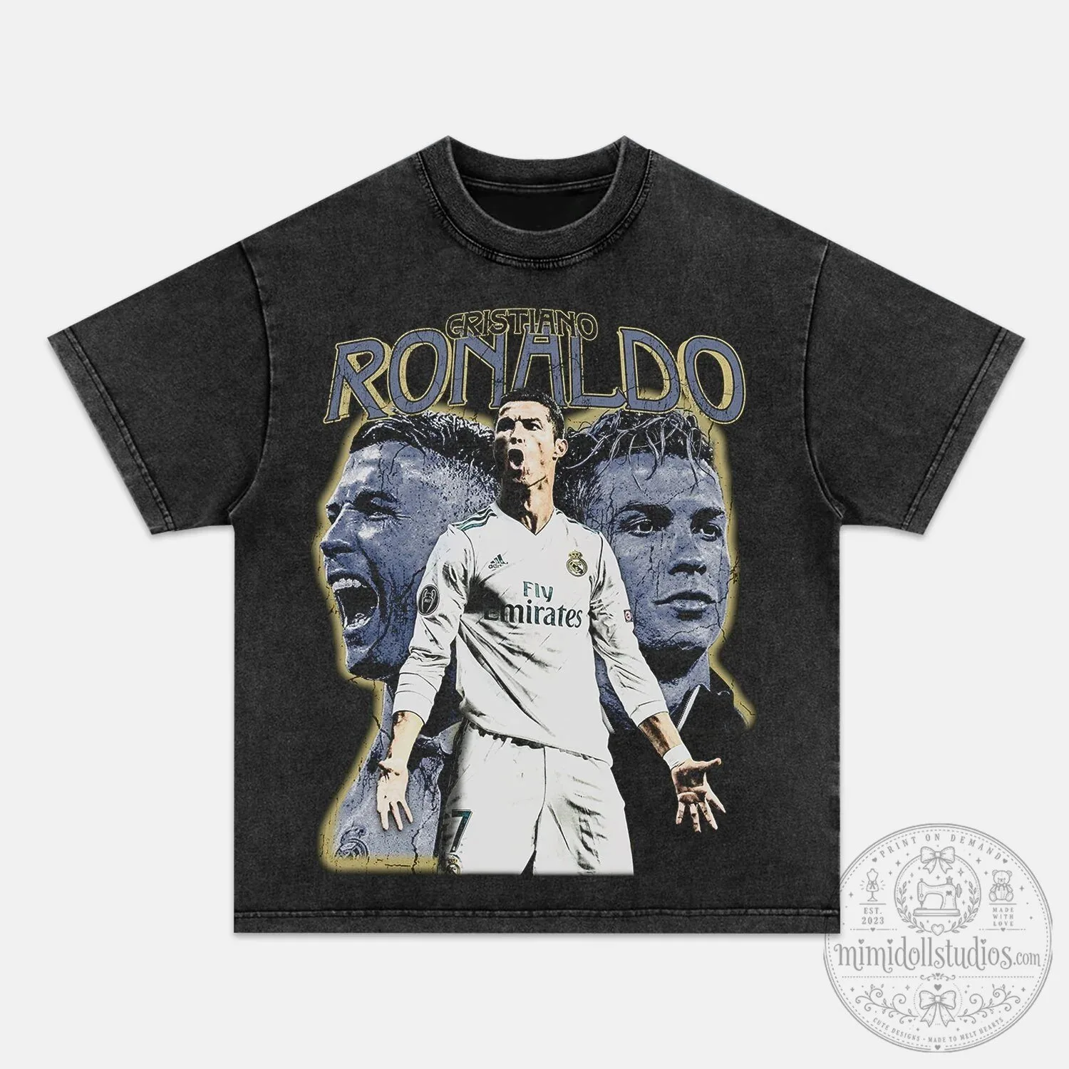 Cristiano Ronaldo Real Madrid Football Legend Black T-Shirt 11 Cristiano Ronaldo Real Madrid Football Legend Black T-Shirt