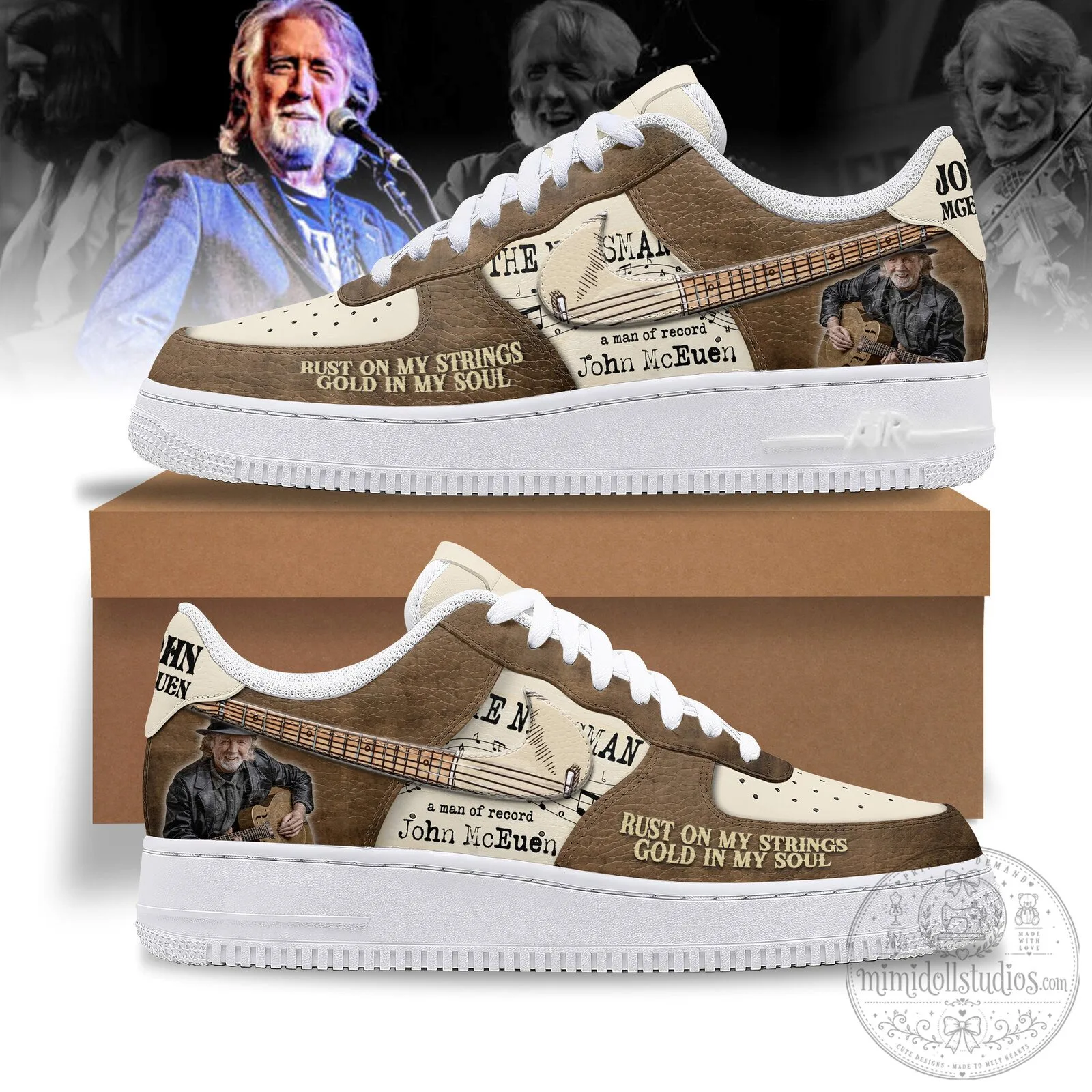 John McEuen Rust On My Strings Gold In My Soul Sneakers Shoes