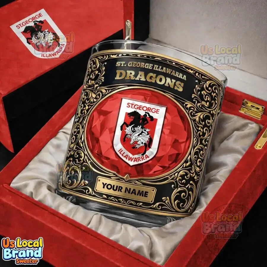 St George Illawarra Dragons Personalized Whiskey Glass for Rugby League Fans 7 St George Illawarra Dragons Personalized Whiskey Glass for Rugby League Fans