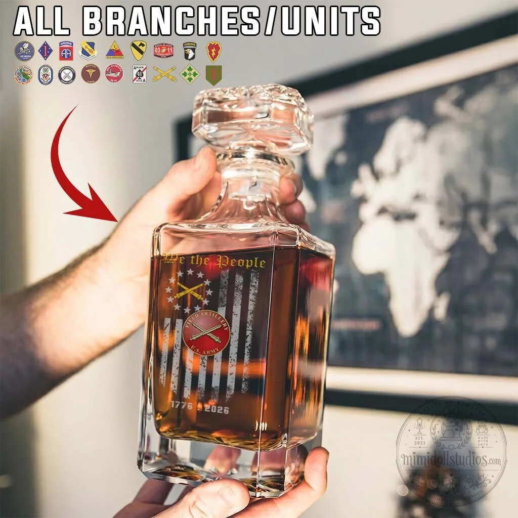 Personalized United States Army Veteran We The People Whiskey Decanter Set 19 Personalized United States Army Veteran We The People Whiskey Decanter Set