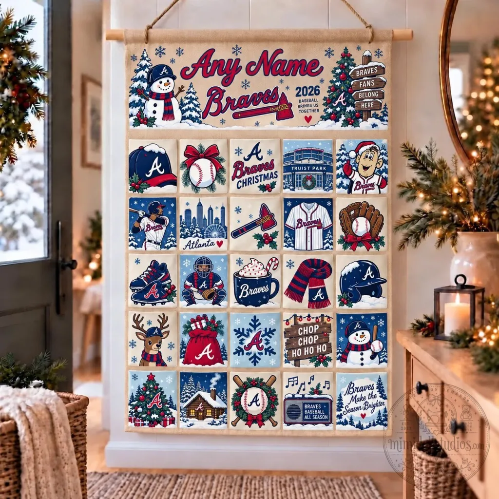 Atlanta Braves Christmas Baseball Wall Hanging Advent Calendar Atlanta Braves Christmas Baseball Wall Hanging Advent Calendar