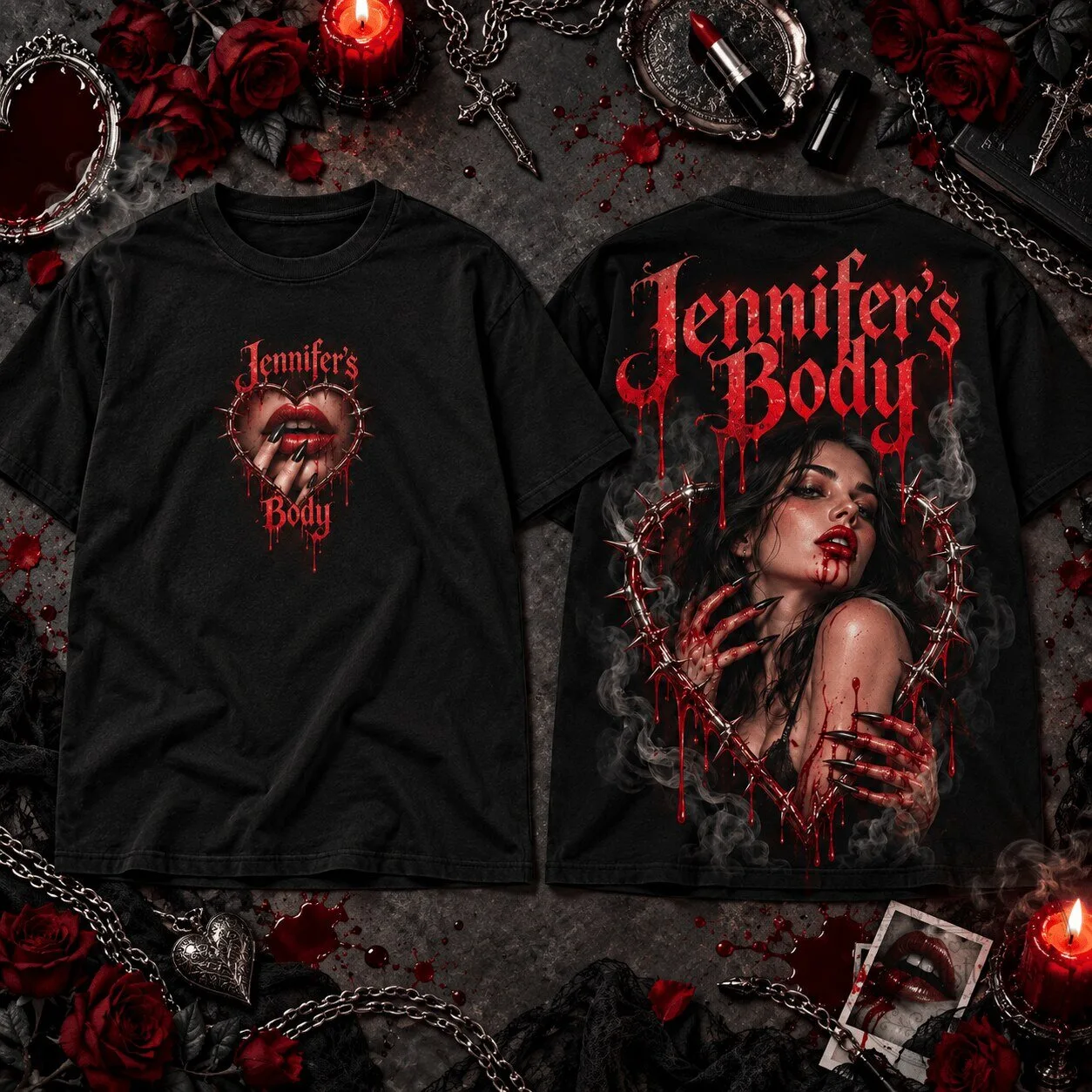 Jennifer's Body Gothic Horror Movie Poster T-Shirt 1 Jennifer's Body Gothic Horror Movie Poster T-Shirt