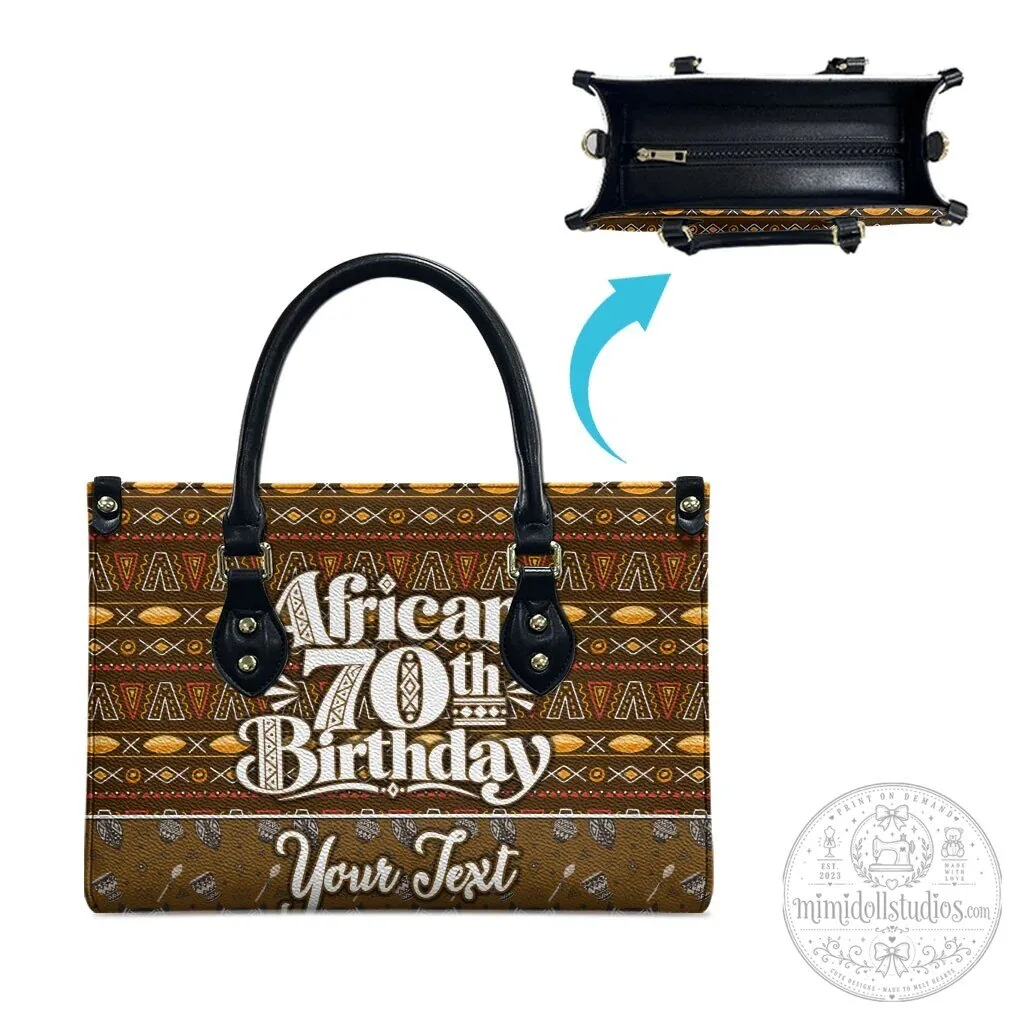 Personalized African 70th Birthday Mudcloth Tribal Pattern Handbag 12 Personalized African 70th Birthday Mudcloth Tribal Pattern Handbag