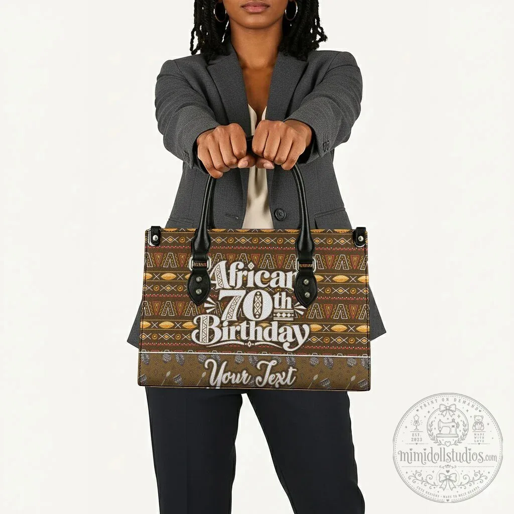 Personalized African 70th Birthday Mudcloth Tribal Pattern Handbag 13 Personalized African 70th Birthday Mudcloth Tribal Pattern Handbag