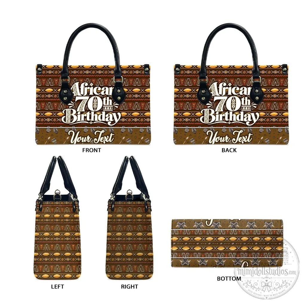 Personalized African 70th Birthday Mudcloth Tribal Pattern Handbag 15 Personalized African 70th Birthday Mudcloth Tribal Pattern Handbag