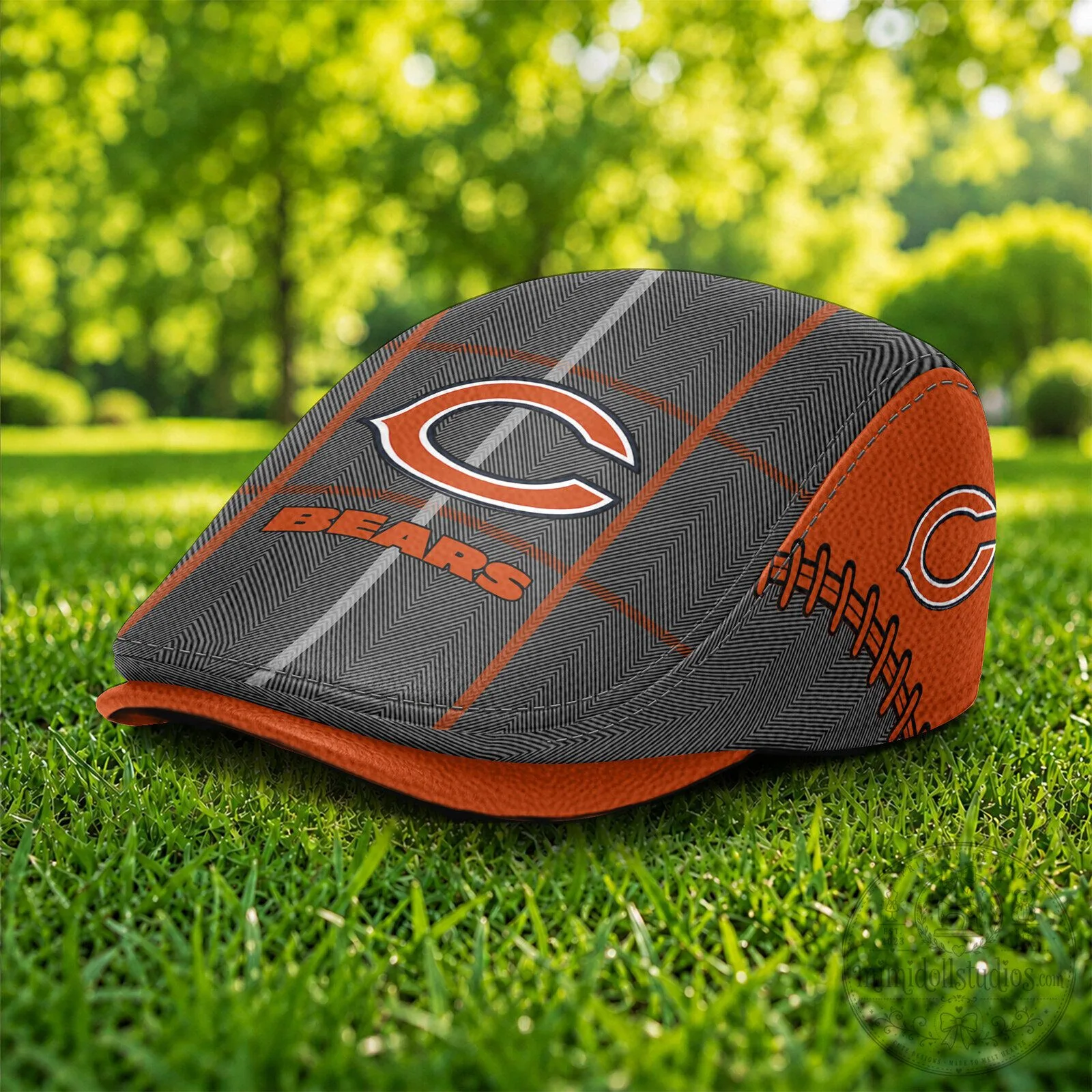 Chicago Bears NFL Plaid Pattern Design Golf Cap Hat 4 Chicago Bears NFL Plaid Pattern Design Golf Cap Hat
