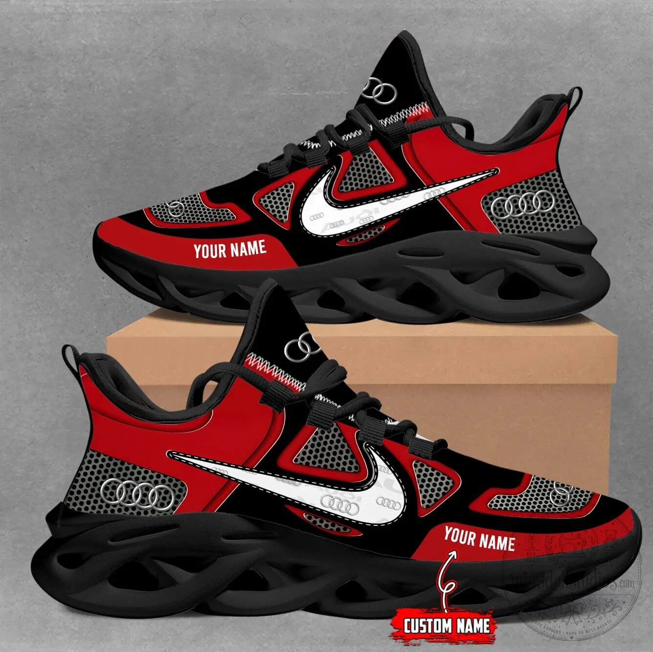Audi Car Brand Custom Name Max Soul Sneakers