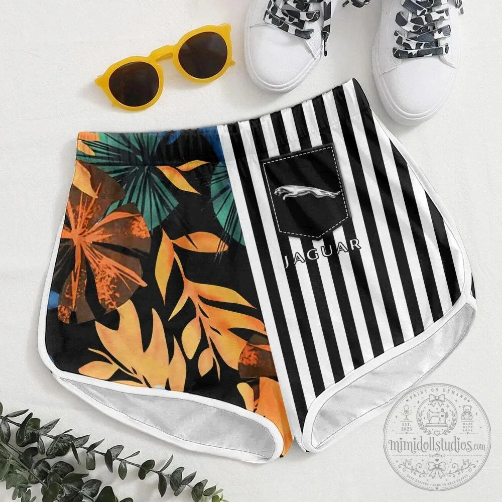 Jaguar Car Logo Tropical Leaves And Stripes Pattern Hawaiian Shirt 16 Jaguar Car Logo Tropical Leaves And Stripes Pattern Hawaiian Shirt
