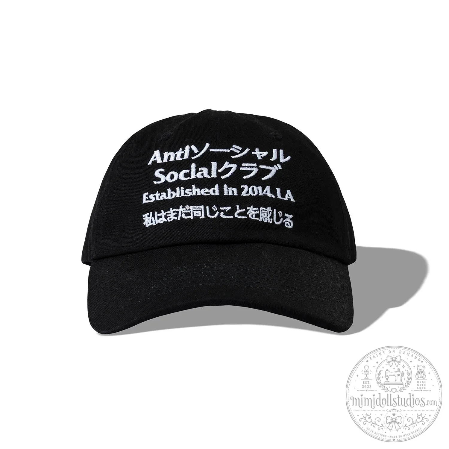 Anti Social Social Club Established in 2014 LA Black Baseball Cap Hat 5 Anti Social Social Club Established in 2014 LA Black Baseball Cap Hat