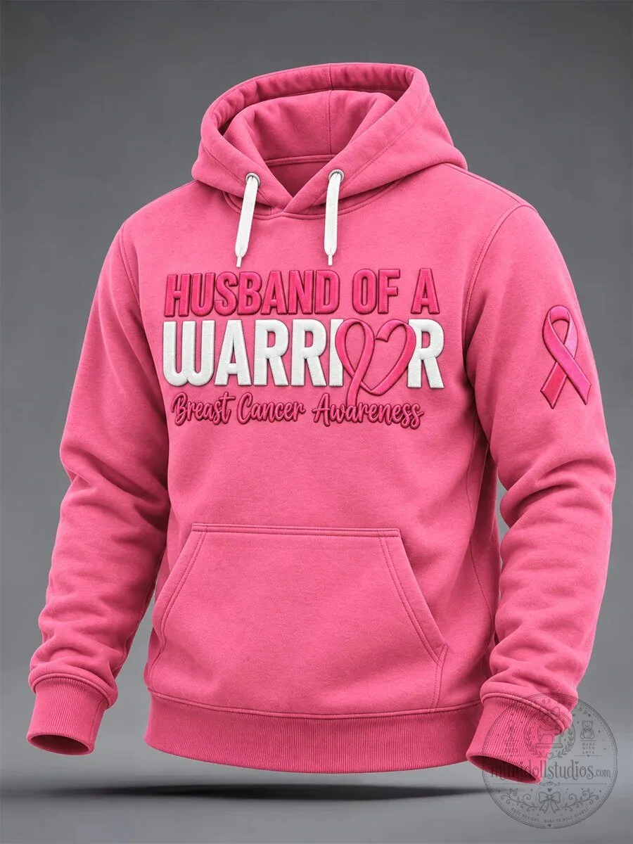 Husband of a Warrior Breast Cancer Awareness Pink Hoodie