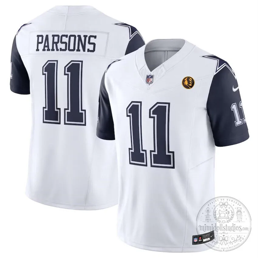 Dallas Cowboys Football Micah Parsons White Stitched Vapor Limited Jersey