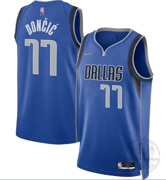 Luka Dončić Dallas Mavericks Icon Edition Blue Basketball Jersey