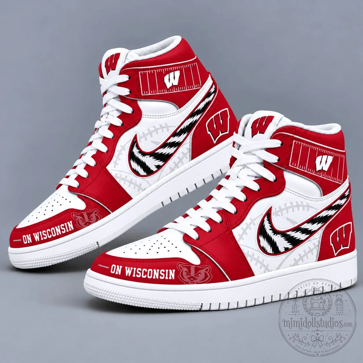 Wisconsin Badgers Team Spirit High Top Sneakers