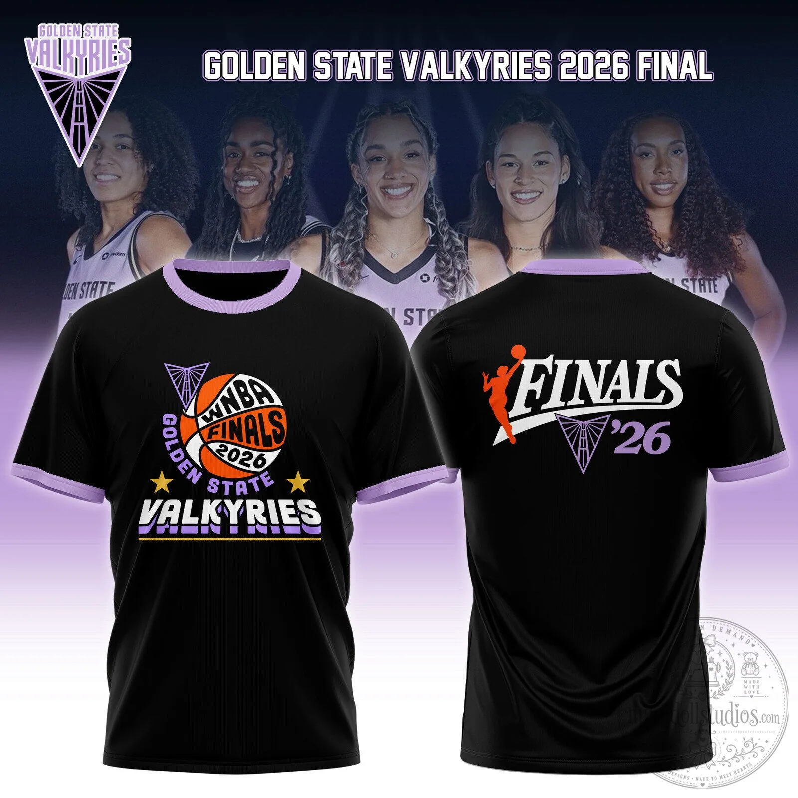 Golden State Valkyries 2026 WNBA Finals Black Ringer T-Shirt
