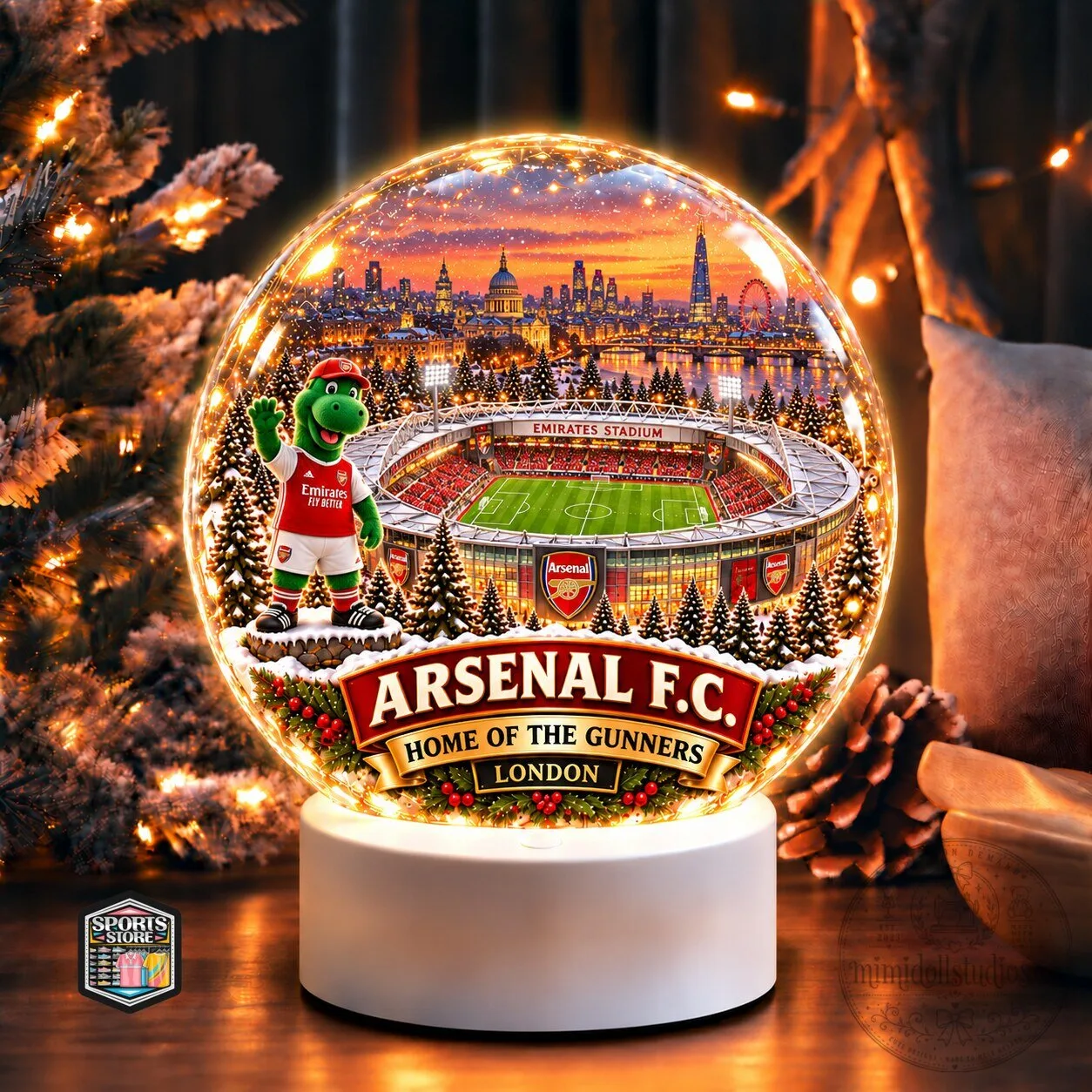 Arsenal Football Club Emirates Stadium London Snow Globe