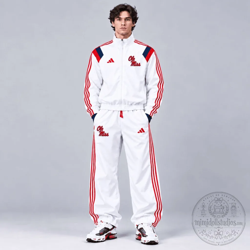 Ole Miss Rebels Premium NCAA Heritage Varsity Jacket & Jogger Set TD Ole Miss Rebels | Premium NCAA Heritage Varsity Jacket & Jogger Set TD